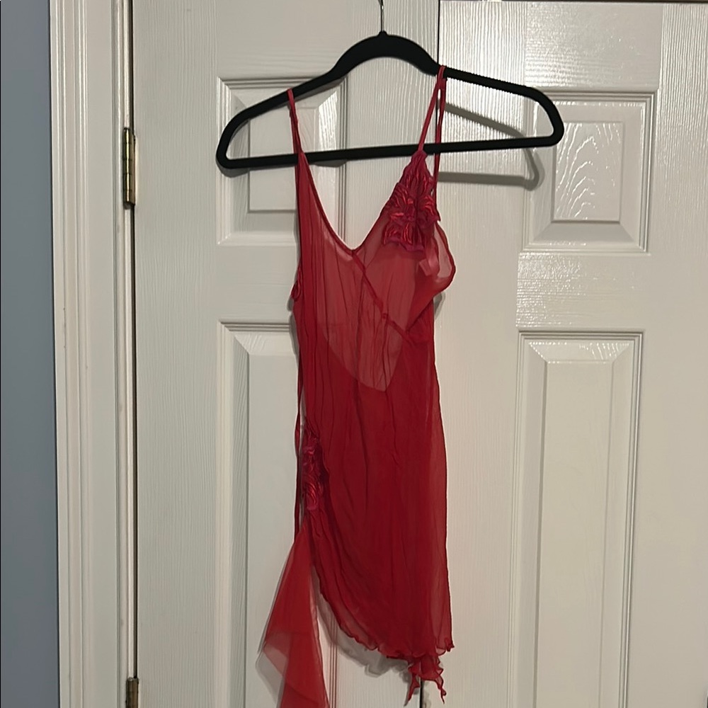 Victoria's Secret Red Lace Chemise